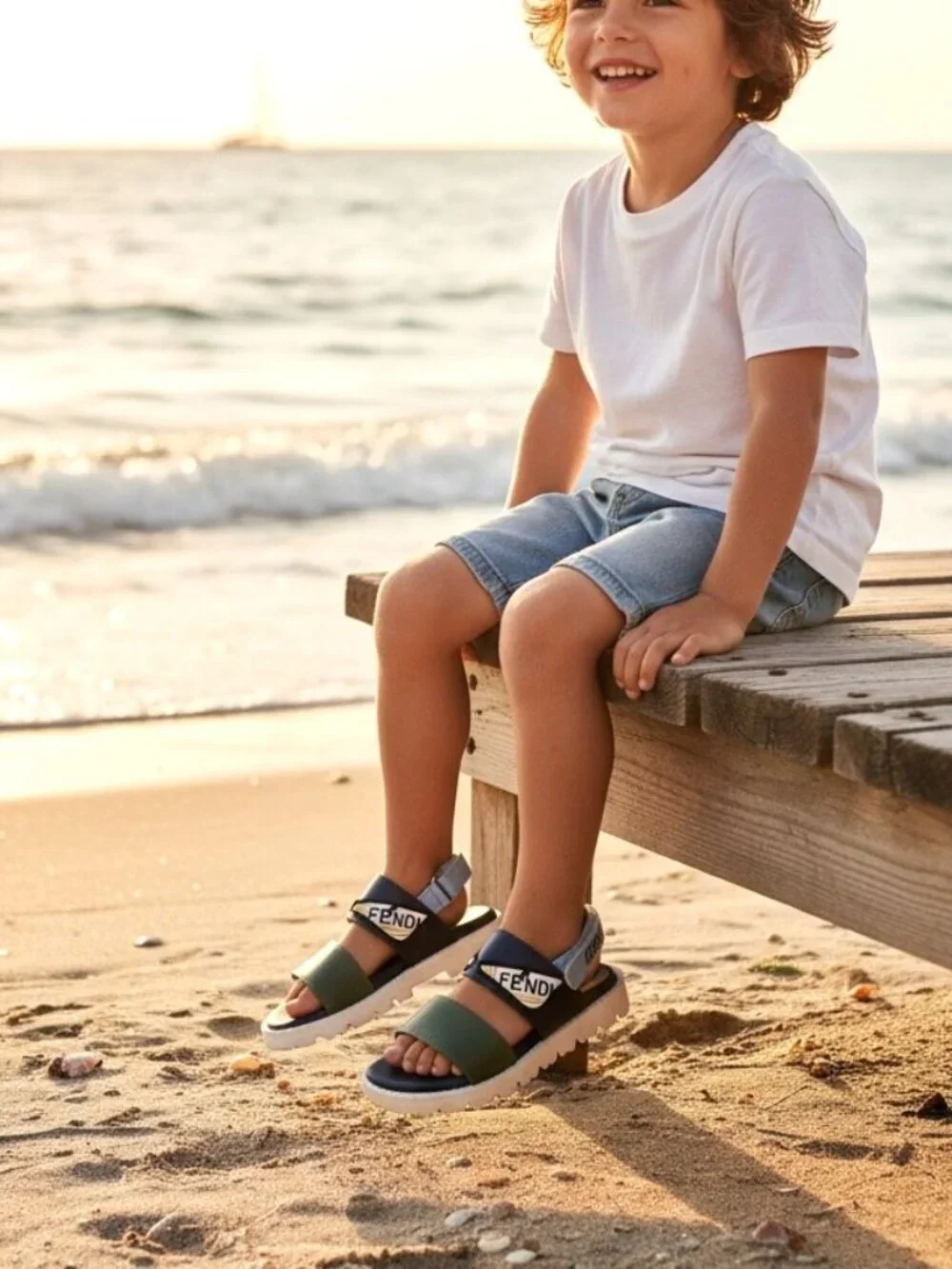 Fendi boy leather sandals 31